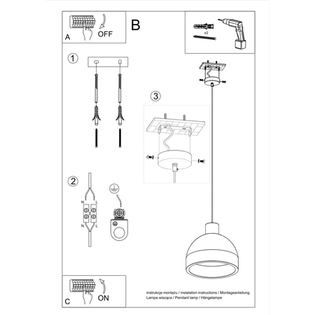 Sollux Lighting Lampa wisząca DAMASO SL.0281