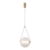 Lampa wisząca Italux Rastia PND-34361-L-HBR-OPAL złoty