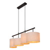 Lampa wisząca Lucide MAYA 45409/04/38 czarny/beżowy