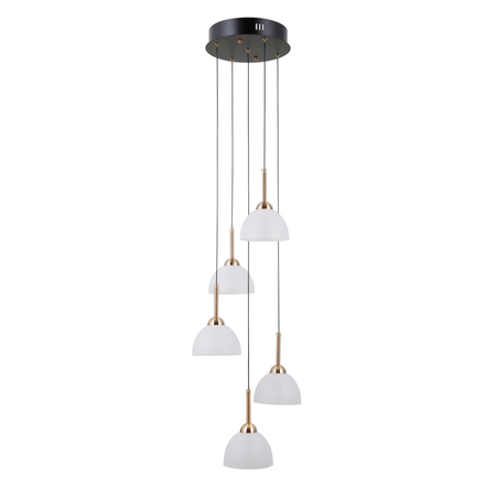 Lampa wisząca Italux Montiela PND-34374-5-BK Czarny mat, złoty
