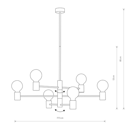 Lampa wisząca RADIUS Nowodvorski 7932 czarny