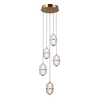 Lampa wisząca Italux Alani PND-34375-5-HBR Złoty