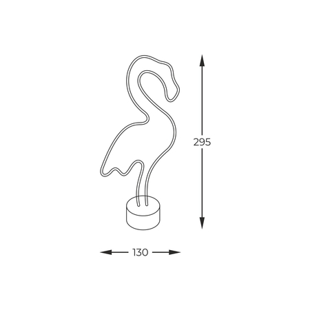 Lampa stołowa Zuma Line FM-NB23 NEON FLAMINGO LED