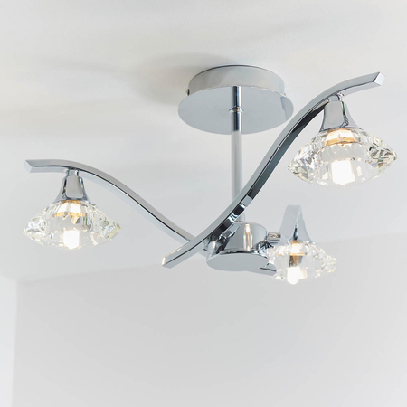 Lampa sufitowa Endon Lighting Langella LANGELLA-3CH chrom