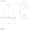 Lampa wisząca Ledowe Okręgi No.1 180cm 3k miedziana Dali