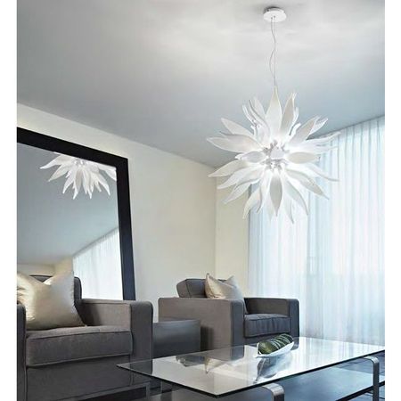Lampa wisząca IdealLux 111957 Leaves SP8 Bianco
