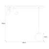 Lampa sufitowa ALBIO Kaja K-4137 biały/czarny