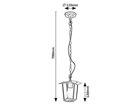 Lampa zewnętrzna Rabalux Taverna 7130 czarny