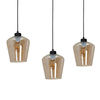 Milagro Lampa wisząca SANTIAGO AMBER 3xE27 MLP6610 CZARNY