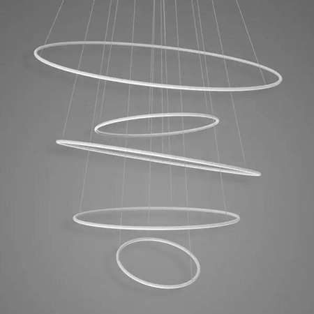 Lampa wisząca Ledowe Okręgi No.5 120cm 3k biała Dali