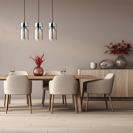 Light Prestige Potrójna lampa wisząca Nivio dymna 3xE27 LP-2811/3L AM