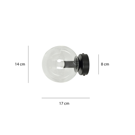 Lampa wisząca ROSSI K1 BL TRANSPARENT Emibig 874/K1 czarny