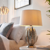 Lampa stołowa Endon Lighting Delphine 98046 srebrny