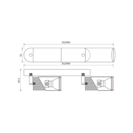 Milagro NEO BLACK GOLD SPOT 2xGU10 ML0281 CZARNY + ZŁOTY