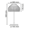 Lampa stołowa Flos F7761030 Tatou Czarna