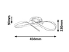 Lampa sufitowa Rabalux Aniela 2187 chrom