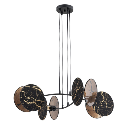 Lampa wisząca MOTIF 4 Emibig 1327/4 czarny/złoty