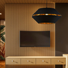 Lampa wisząca PIANO 1 Emibig 1183/1 czarny/złoty