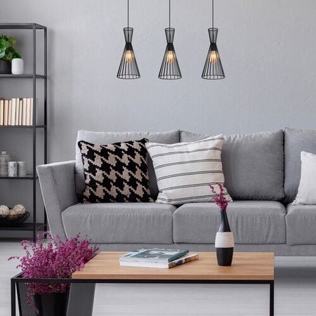 Lampa wisząca Rabalux Leandros 72005 czarny matowy