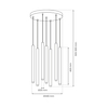 Milagro Lampa wisząca MONZA BRASS 7xG9 max 8W LED MLP8843 CZARNY/ZŁOTY