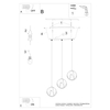 Sollux Lighting Lampa wisząca TULOS 3L czarna SL.1089