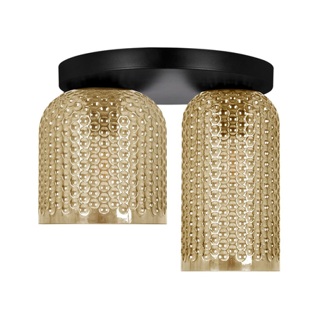 Lampa sufitowa Kaja CAPRI K-5624 bursztynowy, czarny