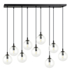 Lampa wisząca COSMO 9 BL TRANSPARENT Emibig 711/9 czarny
