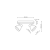 Light Prestige Dravo 2 spot biały 2xGU10 LP-9523/2WS WH