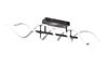 Lampa sufitowa Trio 641810205 czarny/srebrny