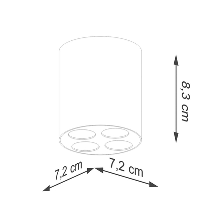 Sollux Lighting Plafon ZOE czarny LED SL.1210
