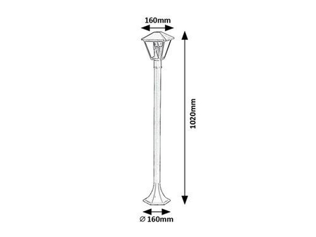 Lampa zewnętrzna Rabalux Paravento 7150 czarny