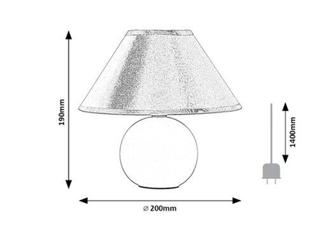 Lampa stołowa Rabalux Ariel 2146 popielaty