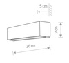 Lampa ścienna Nowodvorski 6345 STRAIGHT WALL WHITE XS
