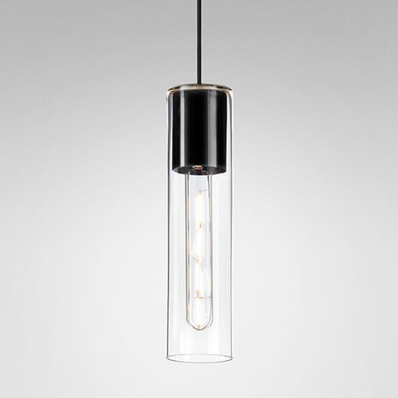 Lampa wisząca AQForm 50532-0000-U8-PH-12 MODERN GLASS Tube Czarny struktura