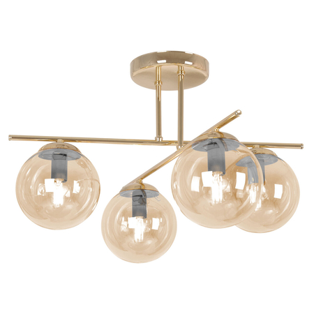 Lampa sufitowa Kaja GRAND K-5413 złoty, bursztynowy