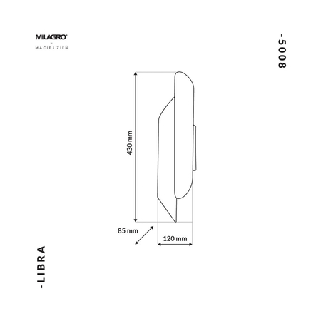 Milagro Kinkiet LIBRA 4xE14 MZ5008 CZARNY / ZŁOTY
