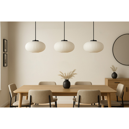 Lampa wisząca Kaja PESO K-5672 biały, czarny