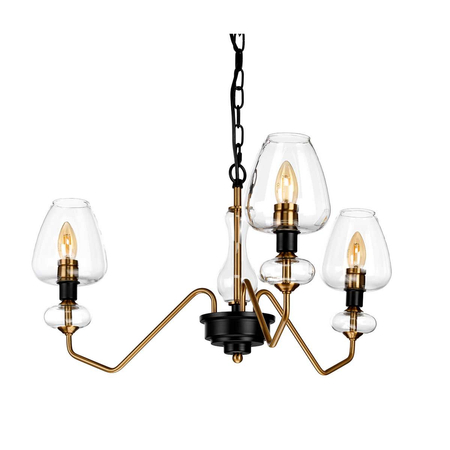 Lampa wisząca Elstead Lighting Armand czarny/mosiądz DL-ARMAND3-AB
