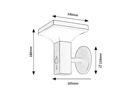 Lampa solarna Rabalux Geleen 77044 czarny