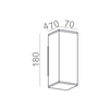 Kinkiet AQForm Qupet 2 LED 230V Wall Czarny Struktura
