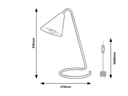 Lampa stołowa Rabalux Monty 3088 czarny
