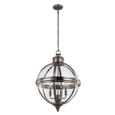Żyrandol Elstead Lighting Adams srebrny FE-ADAMS-4P-ANL