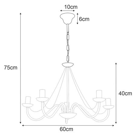 Lampa wisząca BARTEZ Kaja K-3991 czarny
