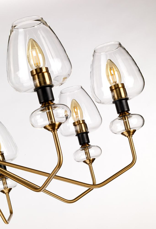 Żyrandol Elstead Lighting Armand czarny/mosiądz DL-ARMAND8-AB