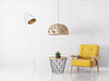 Lampa podłogowa HARIS LP1 WHITE / GOLD Emibig 864/3 biały/złoty