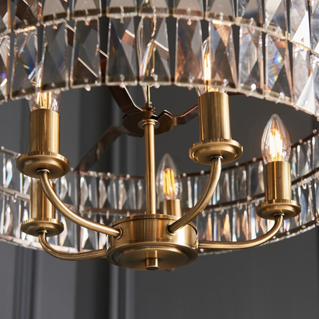 Lampa wisząca Endon Lighting Clifton 106244 mosiądz