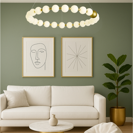 Lampa wisząca Abigali Lampa wisząca Abigali Pontti Big2 56W złoty/mleczne kule