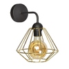 Milagro Kinkiet LUPO BLACK/GOLD 1xE27 MLP6269 CZARNY / ZŁOTY