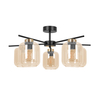 Lampa sufitowa Kaja IGA K-5512 czarny, złoty, bursztynowy