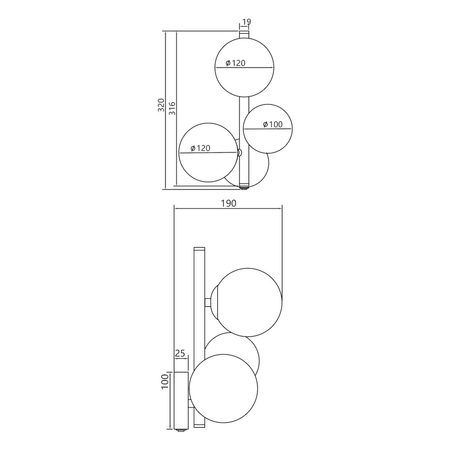 Milagro Kinkiet MILA 3xG9 ML0336 CZARNY